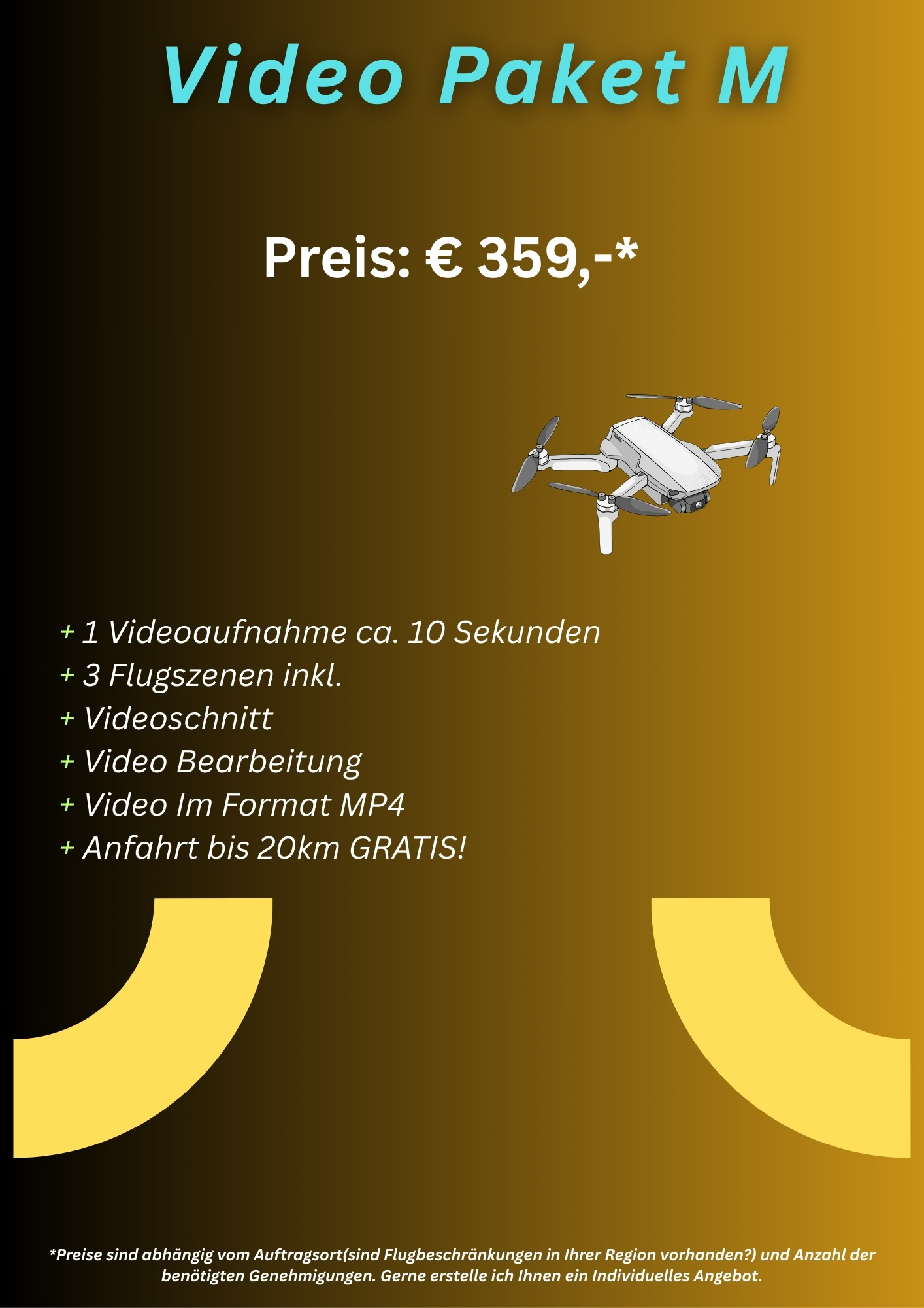 Video Paket M
Drohnenfotografie