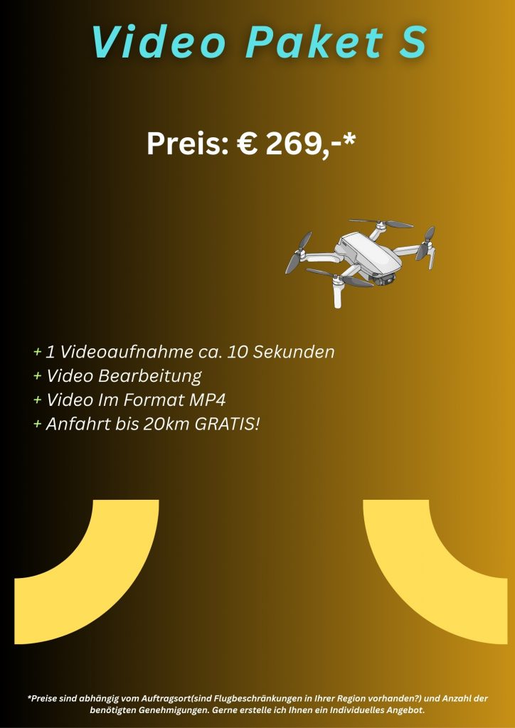 Video Paket S
Drohnenfotografie
